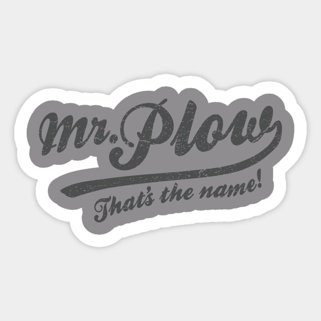 Mr. Plow (Black) Sticker by winstongambro